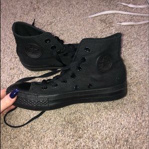 Black high top converse